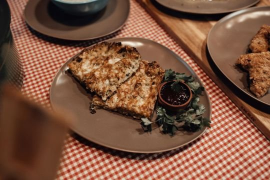 A frittata on a plate