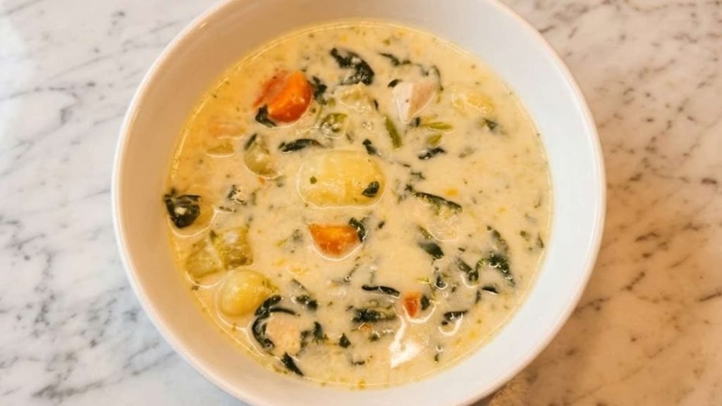 Chicken gnocchi soup