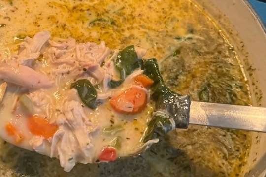 Close up of the soup