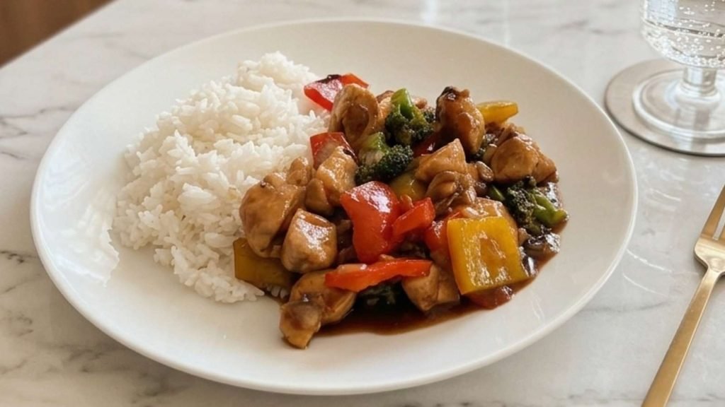 Chicken teriyaki stir fry